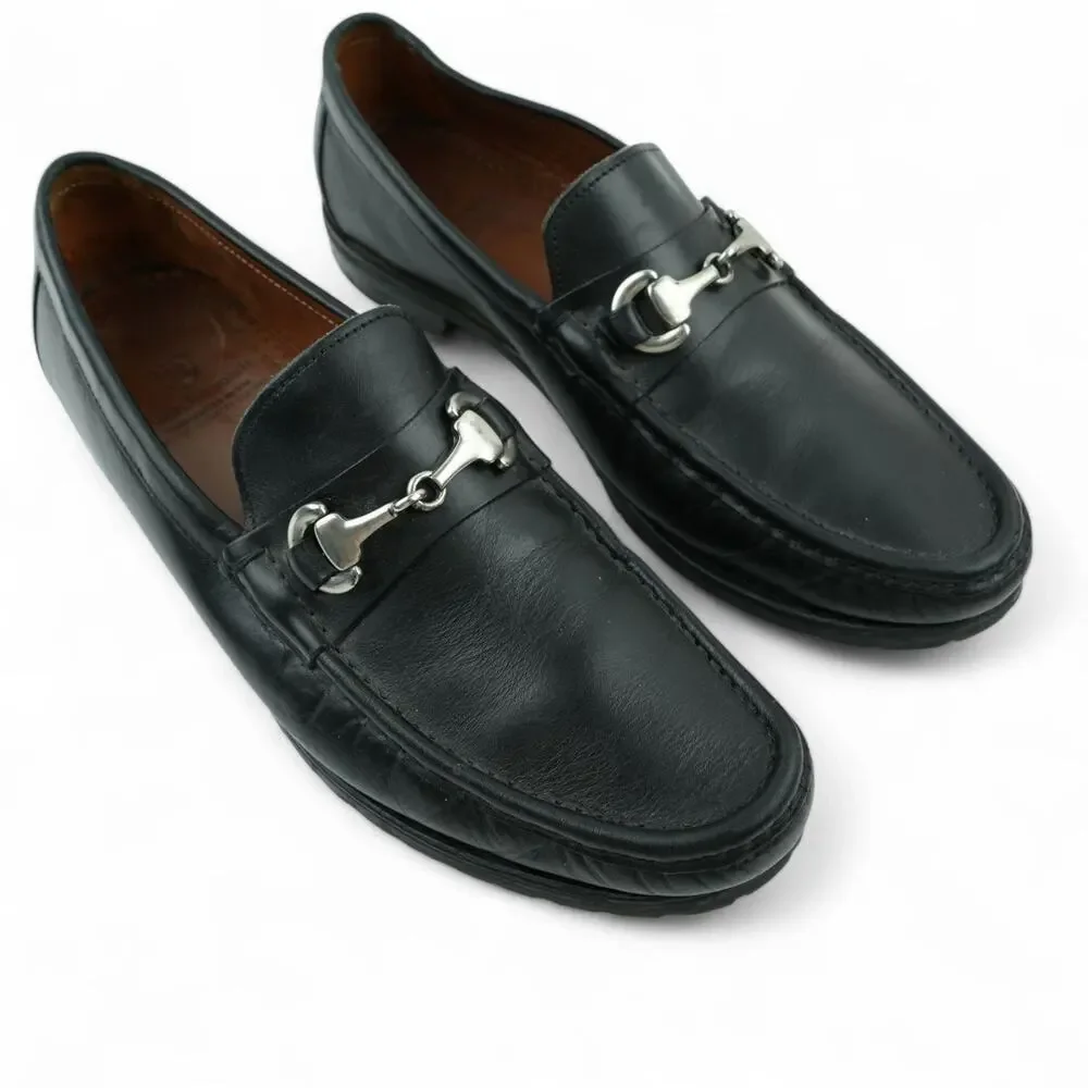 Allen Edmonds Arezzo‎ Italian Dress Loafer Mens 9.5D Black Leather Slip On